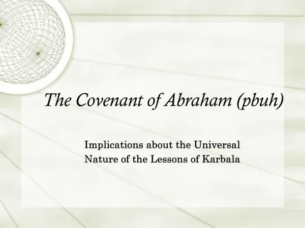 The Covenant of Abraham pbuh