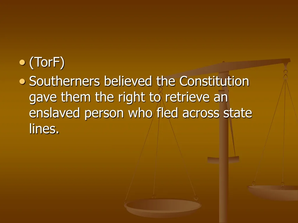 torf southerners believed the constitution gave