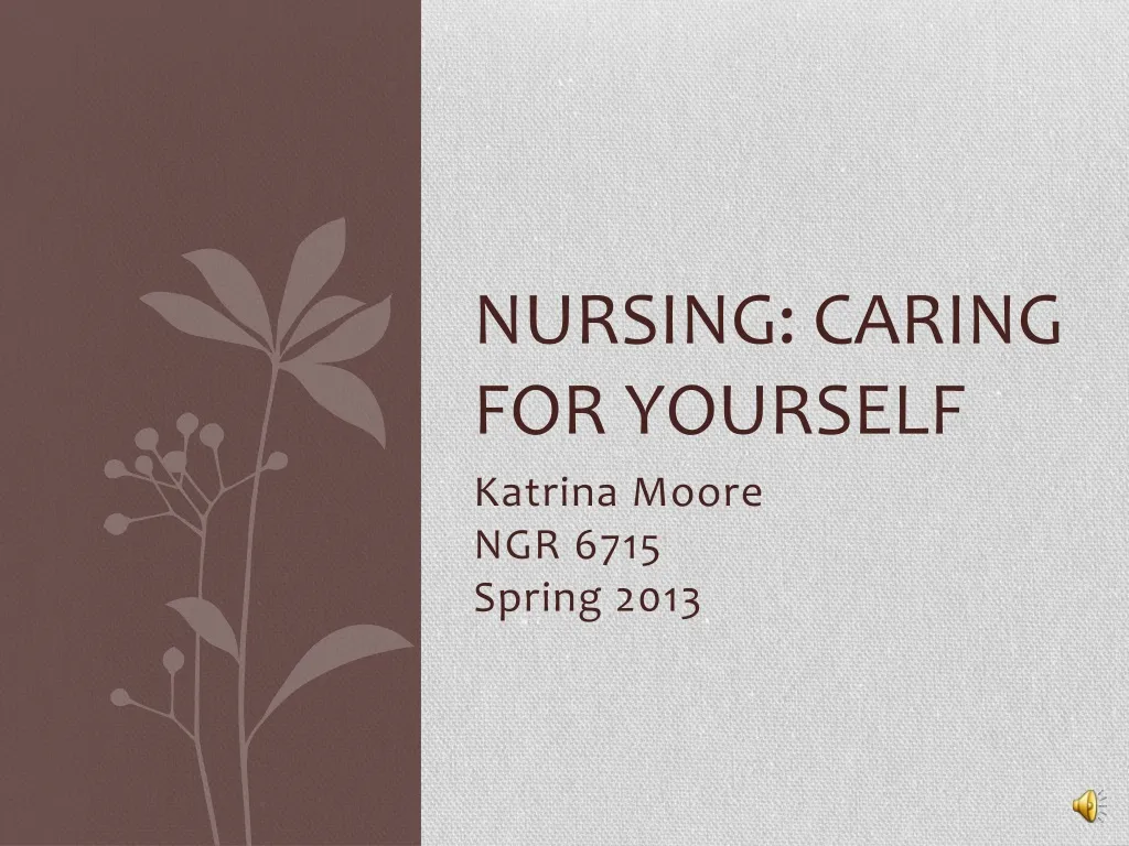 nursing caring for yourself