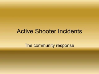 PPT - ACTIVE SHOOTER PowerPoint Presentation, free download - ID:2594672