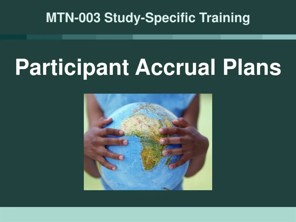 mtn 003 study specific training
