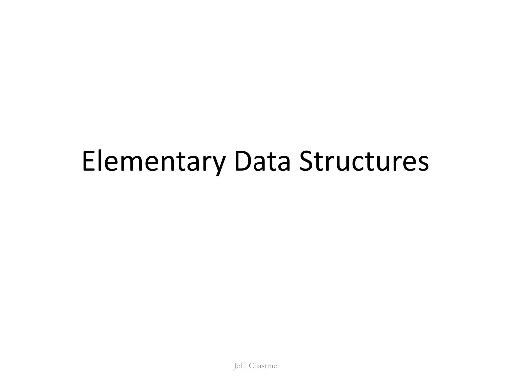 elementary data structures
