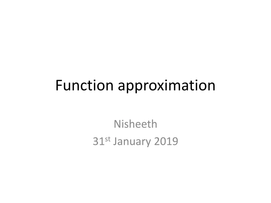 function approximation