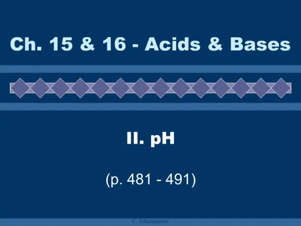 II. pH p. 481 - 491