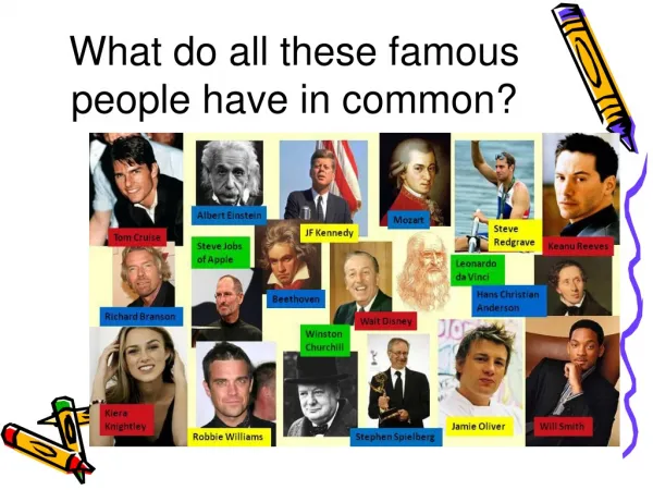 What do all these famous people have in common?