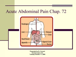 Acute Abdominal Pain Chap. 72 - slide 1