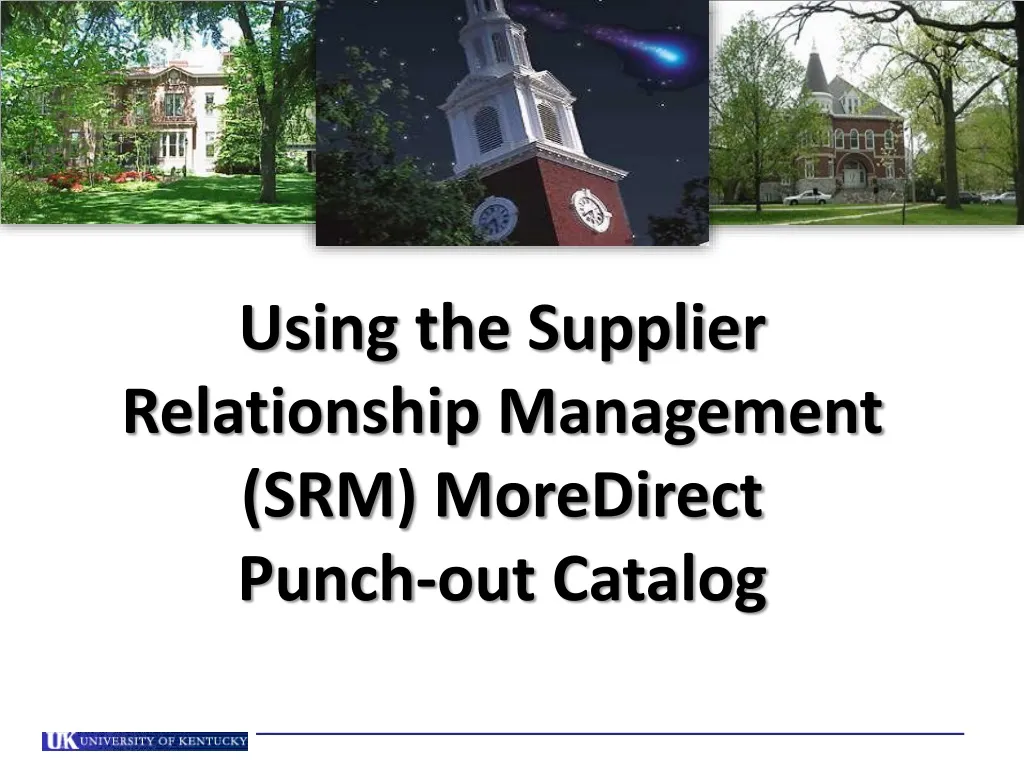 using the supplier relationship management srm moredirect punch out catalog