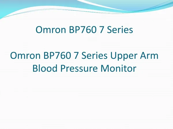 Omron BP760 7 Series
