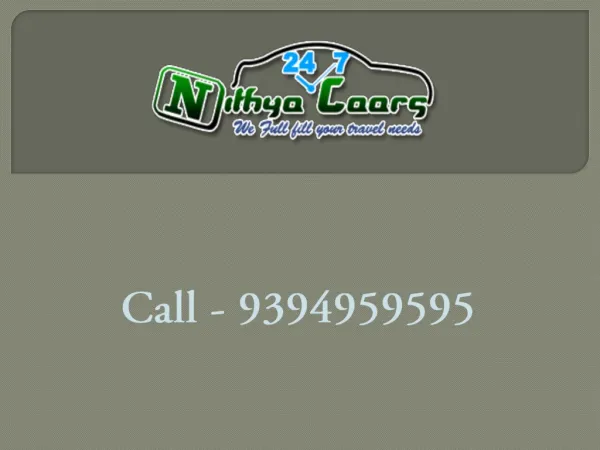 Nithyacaars - Chennai to Tirupati Car Rentals, Tirupati Taxi