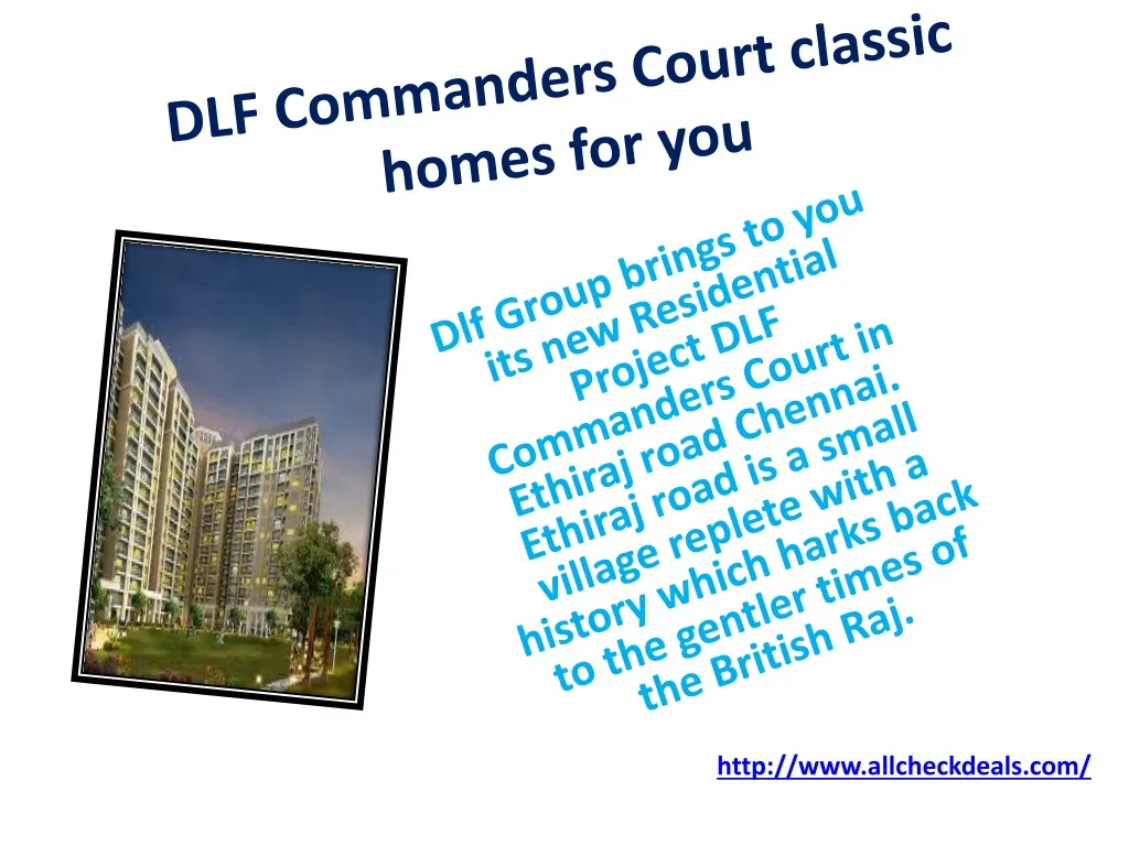 dlf commanders court classic homes for you
