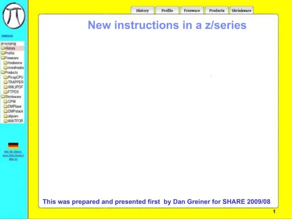 New instructions in a z