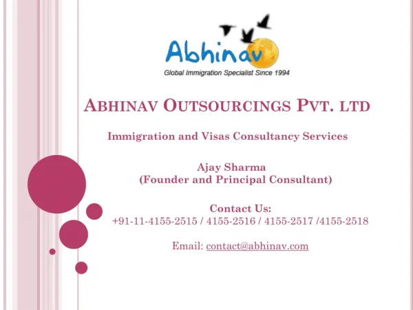 Abhinav Immigration and Visas Consulting Company