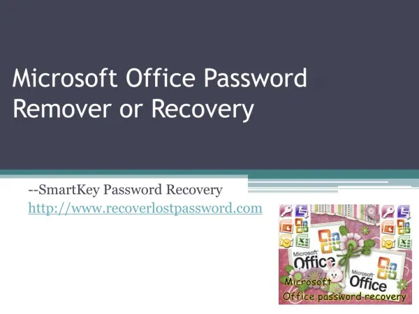 Microsoft Office Password Remover or Recovevry