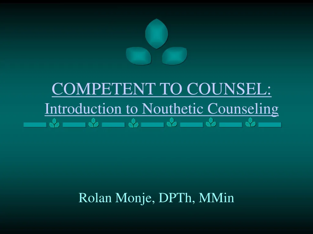 competent to counsel introduction to nouthetic counseling