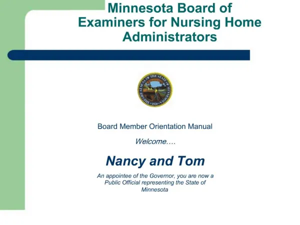 Minnesota Board of Examiners for Nursing Home Administrators