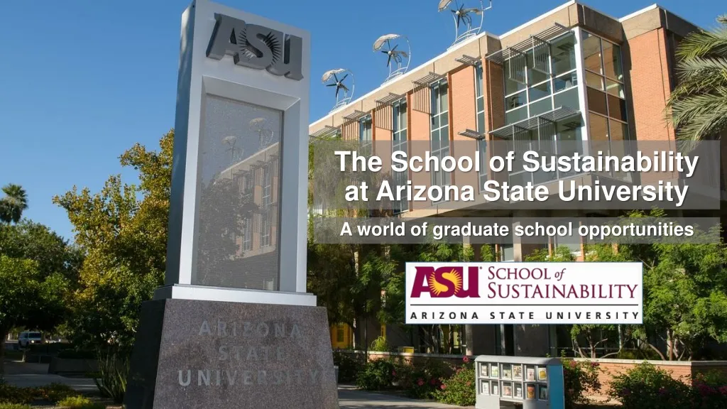 the school of sustainability at arizona state university