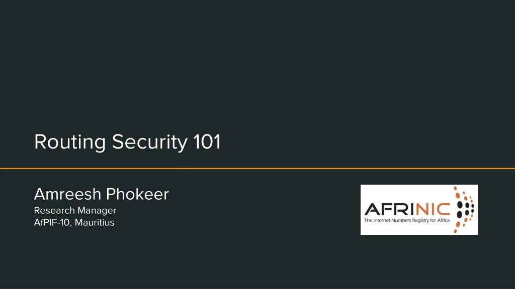 routing security 101