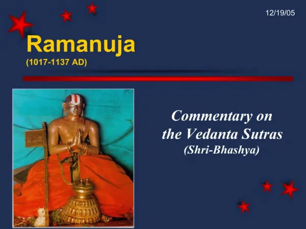 Ramanuja 1017-1137 AD
