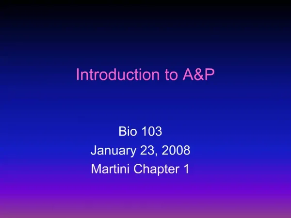 Introduction to AP