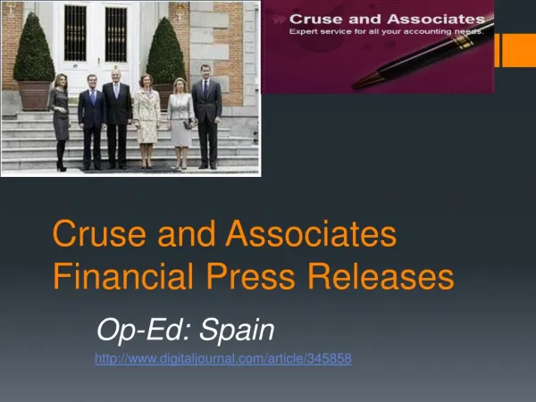 Cruse and Associates Financial Press Releases | Op-Ed: Spain