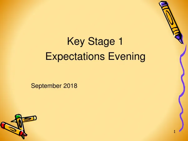 Key Stage 1 Expectations Evening