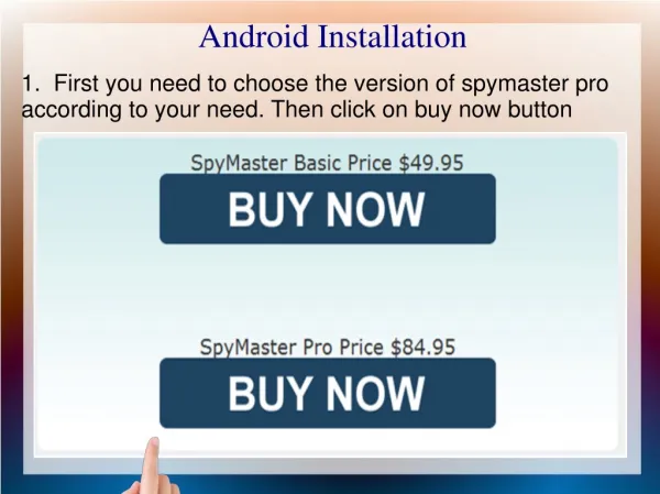 Step of Installing Spymaster Pro on Android Cell Phone