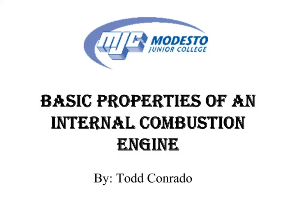 Basic Properties of an Internal Combustion Engine
