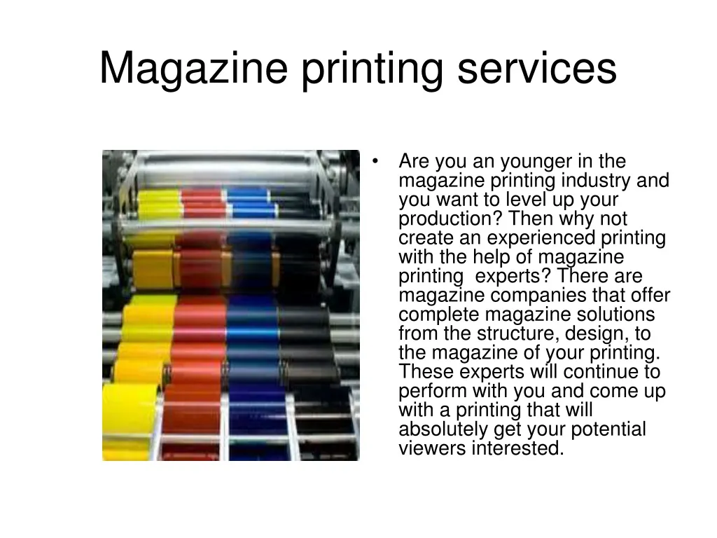 magazine printing services