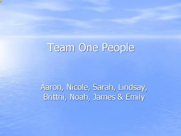 Team One People