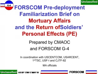 Prepared by CMAOC and FORSCOM G-4 - slide 1
