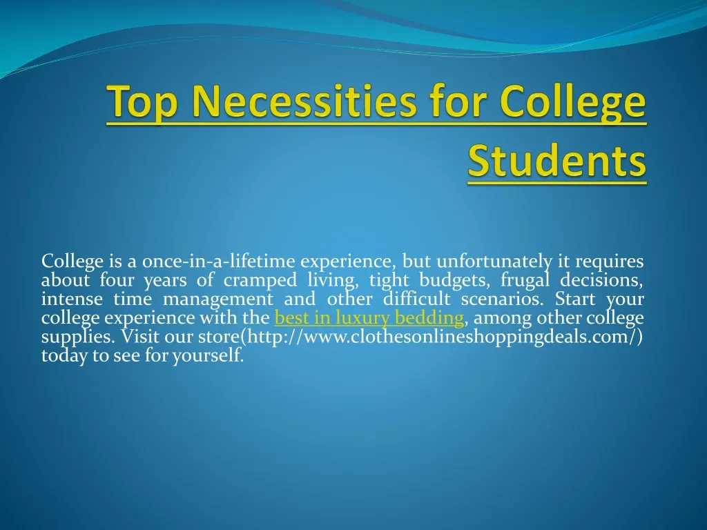 top necessities for college students