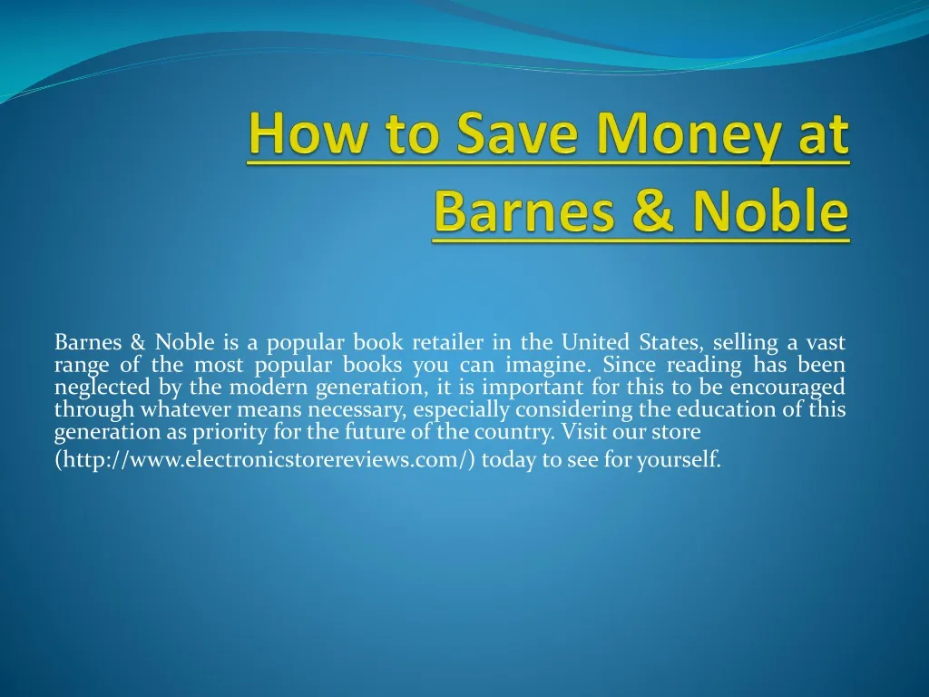 how to save money at barnes noble