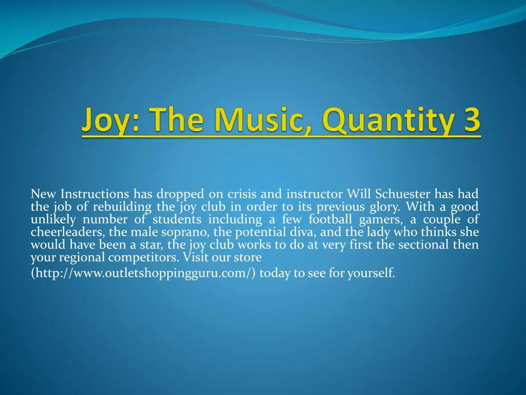 joy the music quantity 3