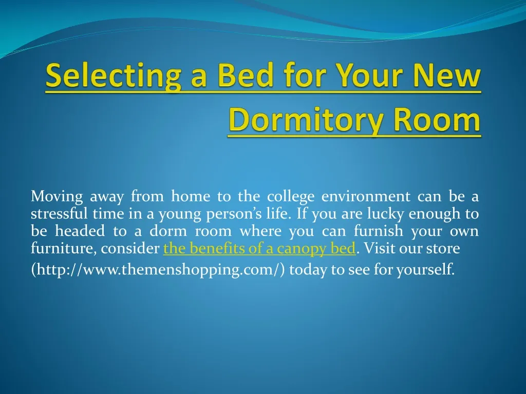 selecting a bed for your new dormitory room