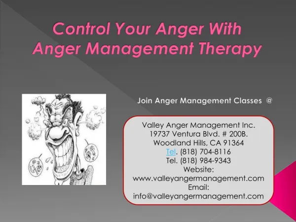 Control Your anger with Anger Management Therapy