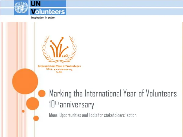 Marking the International Year of Volunteers 10th anniversary