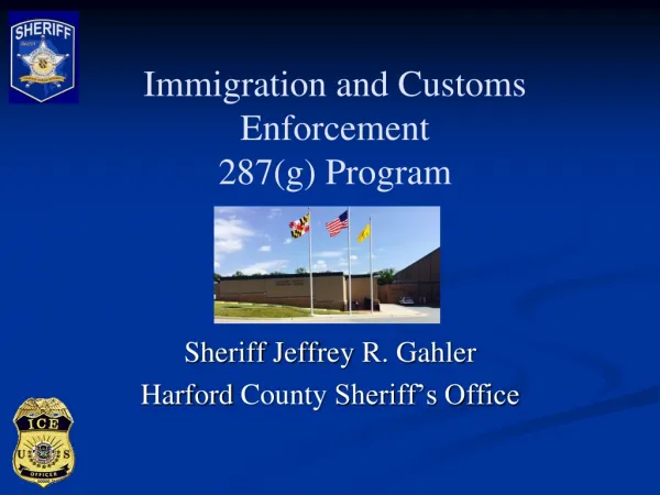 Immigration and Customs Enforcement 287(g) Program