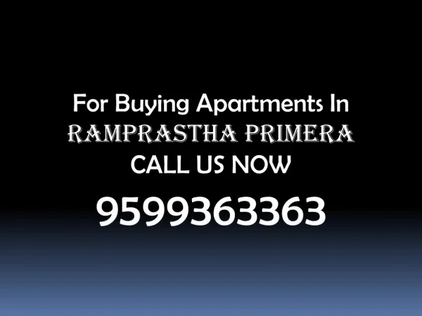 Ramprastha New Project Call 9599363363