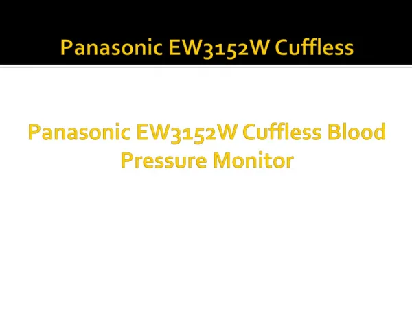 Panasonic EW3152W Cuffless