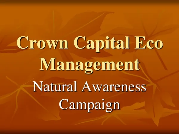 Crown Capital Eco Management - Whole Fraud: Exposing