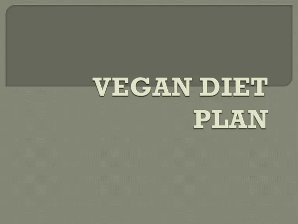 Vegan diet plan