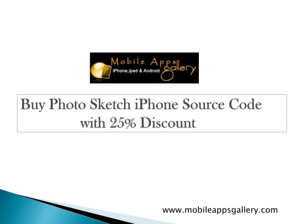 Buy Photo Sketch iPhone Source Code with 25% Discount
