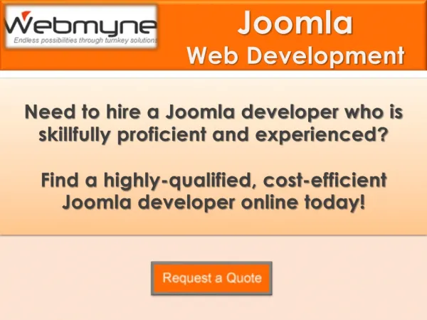 Joomla Plugin Development by Webmyne System