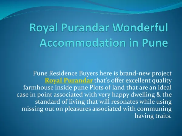 Royal Purandar Available In Affordable Price