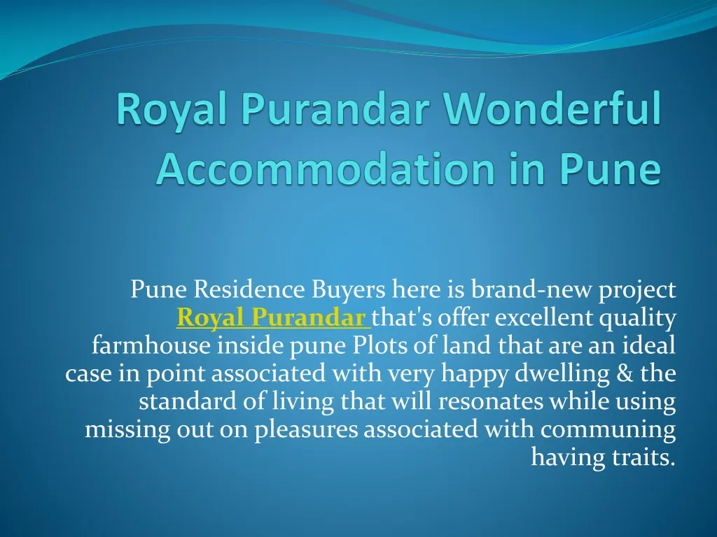 royal purandar wonderful accommodation in pune