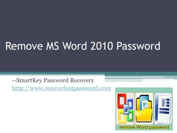 How to Remove Microsoft Word Password