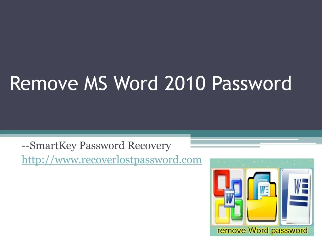 remove ms word 2010 password