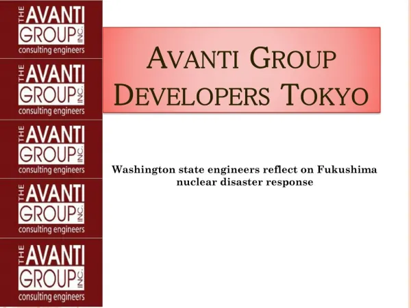 Avanti Group Developers Tokyo: Washington state engineers re