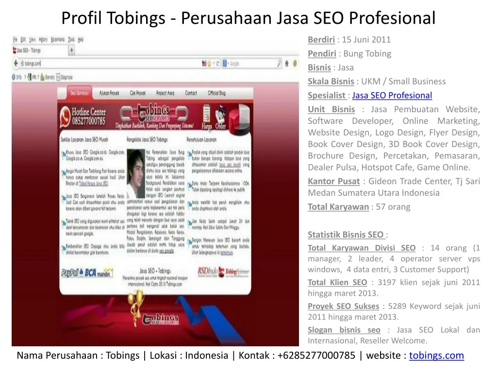 profil tobings p e rusahaan j asa seo profesional