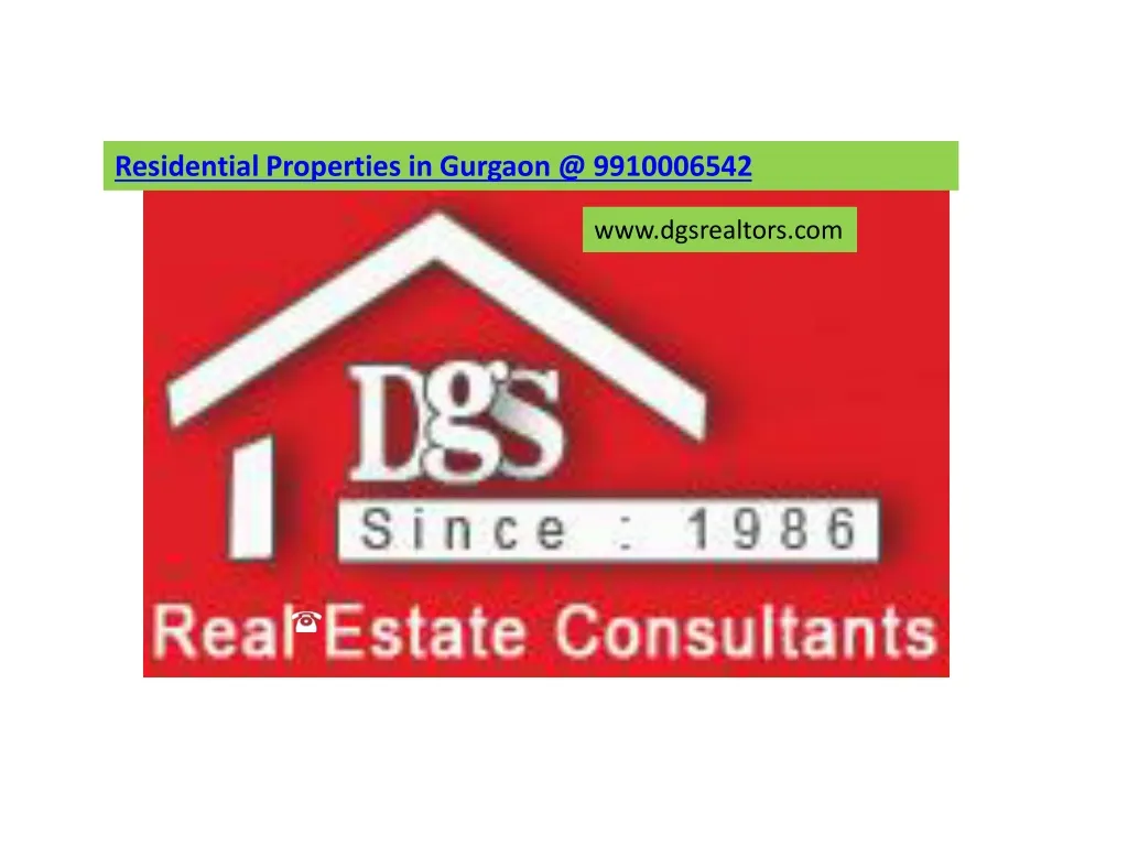 residential properties in gurgaon @ 9910006542